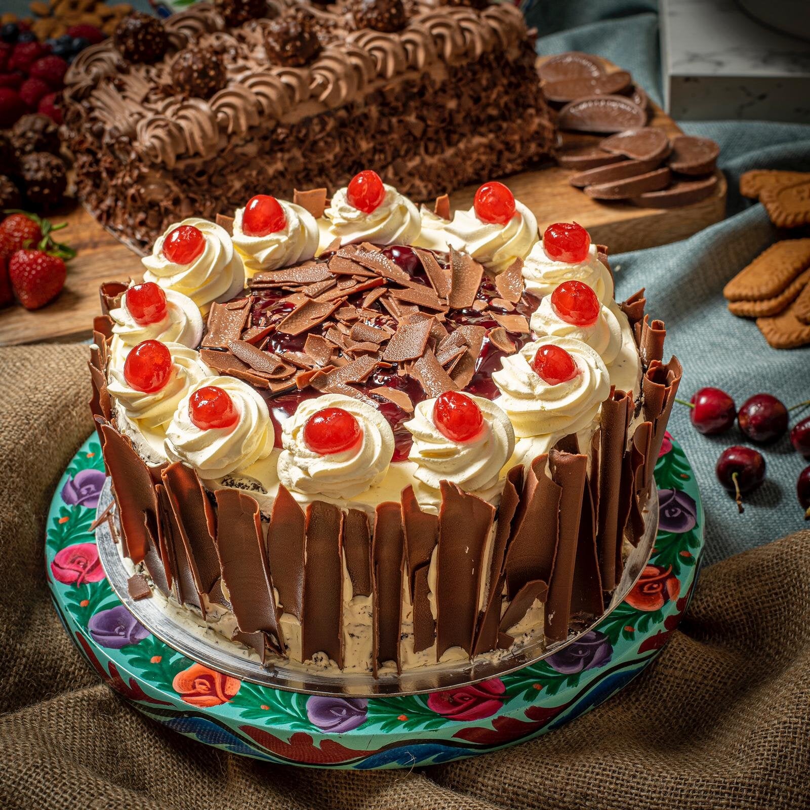 German Chocolate Celebration Cake - Kellie Rice Cakes